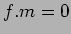 $f.m=0 $