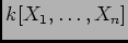 $k[X_1,\dots,X_n] $