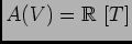 $A(V)=\mbox{${\Bbb R}$ }[T]$