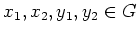 $ x_1,x_2,y_1,y_2\in G$