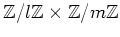 $ {\mbox{${\mathbb{Z}}$}}/l{\mbox{${\mathbb{Z}}$}}\times {\mbox{${\mathbb{Z}}$}}/m{\mbox{${\mathbb{Z}}$}}$