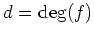 $ d=\deg(f)$