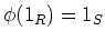 $ \phi(1_R)=1_S$