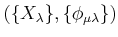 $ (\{X_\lambda\}, \{\phi_{\mu\lambda}\})$