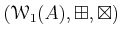 $ (\mathcal W_1(A),\boxplus,\boxtimes)$