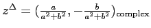 $ z^\Delta=(\frac{a}{a^2+b^2}, -\frac{b}{a^2+b^2})_{\operatorname{complex}}$
