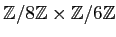 $ {\mbox{${\mathbb{Z}}$}}/8{\mbox{${\mathbb{Z}}$}}\times {\mbox{${\mathbb{Z}}$}}/6{\mbox{${\mathbb{Z}}$}}$