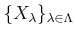 $ \{X_\lambda\}_{\lambda \in \Lambda}$