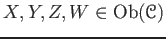 $ X,Y,Z,W \in \operatorname{Ob}(\mathcal{C})$