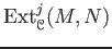 $ \operatorname{Ext}^j_\mathcal{C}(M,N)$