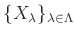 $ \{X_{\lambda}\}_{\lambda\in \Lambda}$