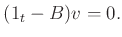 $\displaystyle (1_t -B) v=0.
$