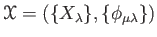 $ \mathcal X=(\{X_\lambda\}, \{\phi_{\mu\lambda}\})$