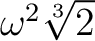 % latex2html id marker 827
$ \omega^2\sqrt[3]{2}$