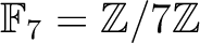 ${\mathbb{F}}_7={\mbox{${\mathbb{Z}}$}}/7{\mbox{${\mathbb{Z}}$}}$