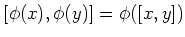 $\displaystyle [\phi(x),\phi(y)]=\phi([x,y])
$