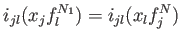 $\displaystyle i_{j l}(x_j f_l^{N_1})=i_{j l}(x_l f_j^N)
$